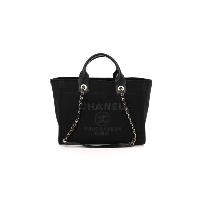 CHANEL TOTE CANVAS & GOLD-TONE METAL AS3351 (34*26*15cm)